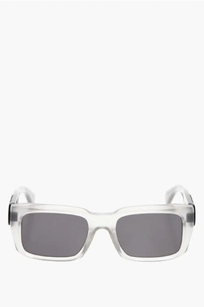 Off-white Solid Color Hays Sunglasses With Embossed Logo In Gray