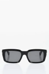 Off-white Solid Color Hays Sunglasses With Silver-tone Logo In Black