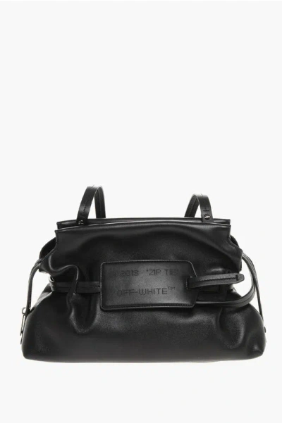 Off-white Solid Color Leather Clutch