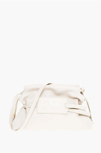 OFF-WHITE SOLID COLOR LEATHER CLUTCH