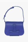 Off-white Solid Color Leather Skeleton Binder Shoulder Bag