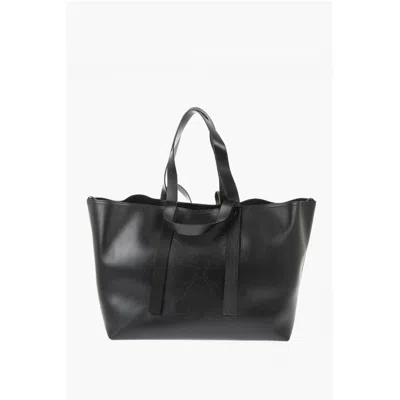 Off-white Solid Color Leather Weekend Bag