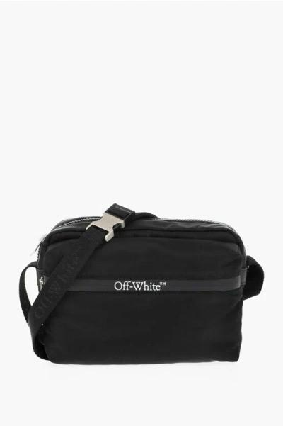 Off-white Solid Color Nylon Camera Bag