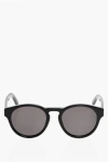 Off-white Solid Color Oakland Sunglasses With Round Lenses In Gold