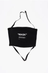 Off-white Solid Color Quote Face Mask With Print