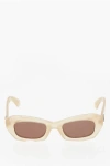 Off-white Solid Color Venezia Oval Sunglasses