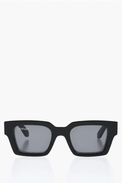 Off-white Solid Color Virgil Sunglasses With Contrasting Arrow Detail In Black