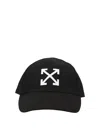 Off-white Arrow Brand-embroidered Cotton-twill Baseball Cap In Black
