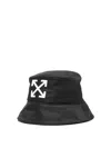 Off-white Arrow Bucket Hat Accessories In Black