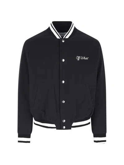 OFF-WHITE SOUVENIR" BOMBER JACKET - BLACK