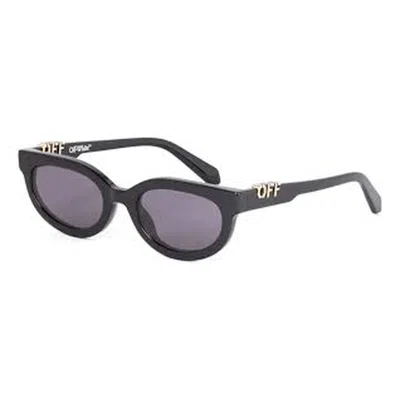 Off-white Sparks Dark Grey Oval Unisex Sunglasses Oeri13d 1007 53 In Black