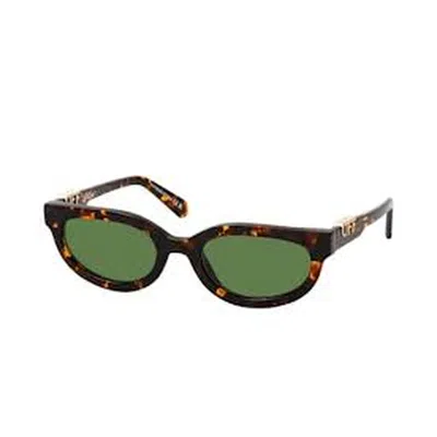 Off-white Sparks Green Oval Unisex Sunglasses Oeri13d 6055 53 In Brown
