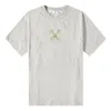 Off-white Splash Arrow T-shirt 'grey' In Gold