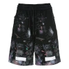 Off-white Splash Ink Pattern Printing Shorts Black