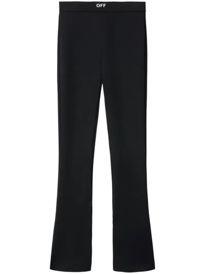 OFF-WHITE SPLIT-HEM FLARED LEGGINGS