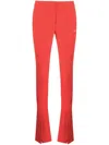 Off-white Split-hem Flared Trousers In Red