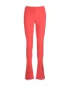 Off-white Split-hem Flared Trousers In Red