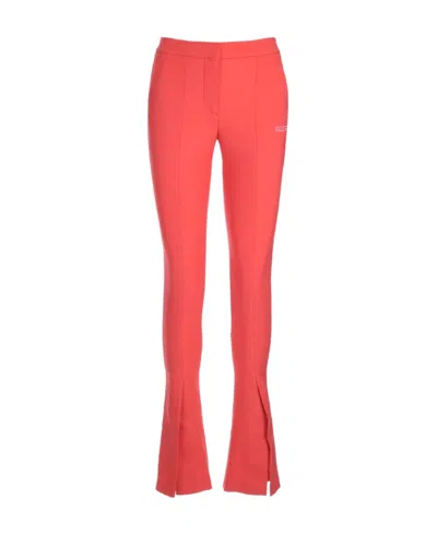 OFF-WHITE OFF-WHITE MID-RISE FLARED TROUSERS