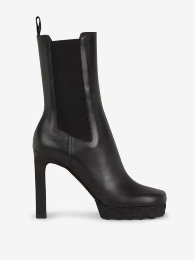 Off-white Flat Ankle Boots  Women In Black