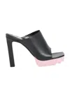Off-white Sponge High-heel Mules In Black