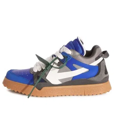 Off-white Sponge Mid-top Sneakers 'blue White Grey Tan' In Multi