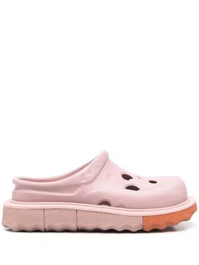OFF-WHITE SPONGE PERFORATED CLOGS