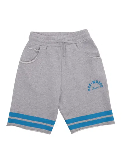 Off-white Kids' Team 23 Shorts In Grey