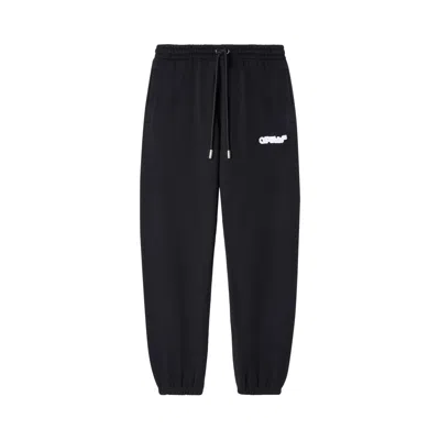 Pre-owned Off-white Spray Arrow Cuffed Sweatpants 'black/white'