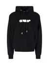 Off-white Off White Black Drawstring Hooded Sweatshirt