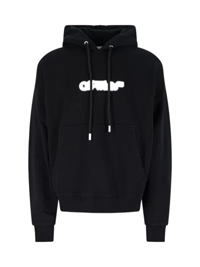 OFF-WHITE SPRAY ARROW" HOODIE - BLACK