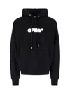 Off-white Off White Black Drawstring Hooded Sweatshirt