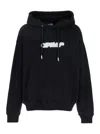 Off-white Off White Black Drawstring Hooded Sweatshirt In Black