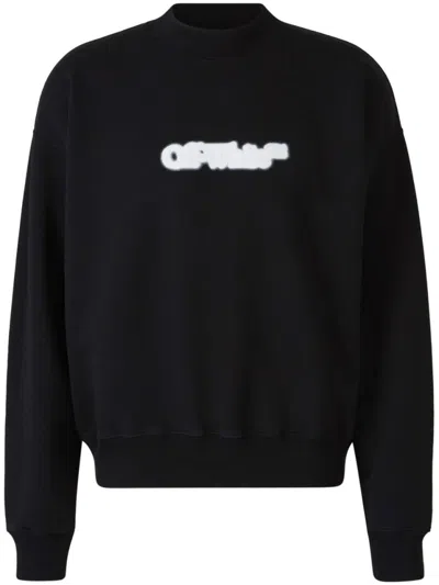 Off-white Spray Arrow Skate Crewneck Sweatshirts In Black