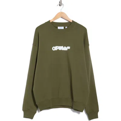 Off-white Spray Arrow Skate Graphic Sweatshirt In Green
