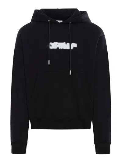 Off-white Spray Arrow Skate Hoodie In Black