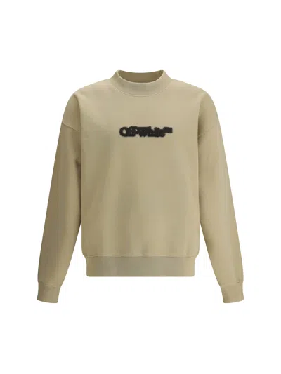 Off-white Men Spray Arrow Skate Sweatshirt In Creme Brulee