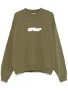 Off-white Spray Arrow Sweatshirt In Green