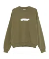 Off-white Spray Arrow Sweatshirt In Green