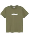 Off-white Spray Paint Arrow Graphic Slim T-shirt In Green