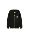 Off-white Spray Arrow Zip-up Hoodie In Black