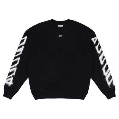 Pre-owned Off-white Spray Can Arrow Crewneck 'black' | Men's Size L
