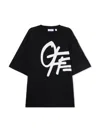 Off-white 스프레이 로고 스케이트 티셔츠 In Black