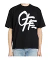 Off-white 스프레이 로고 스케이트 티셔츠 In Black
