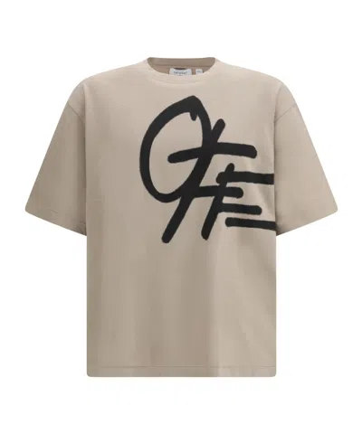 Off-white Spray Logo Skate T-shirt In Neutral