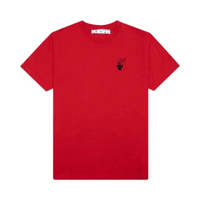 Pre-owned Off-white Spray Marker Short-sleeve Slim Tee 'samba/black' In Red
