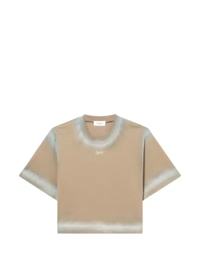 Off-white Spray Off Stamp T-shirt In Neutral