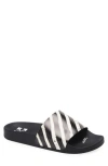 Off-white Black Zebra Stripe Printing Flip-flops In Multi