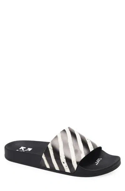 Off-white Black Zebra Stripe Printing Flip-flops
