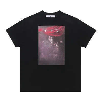 Pre-owned Off-white Sprayed Caravaggio Short-sleeve Over Tee 'black'