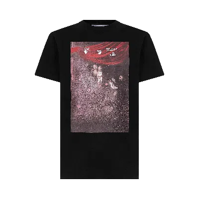 Pre-owned Off-white Sprayed Caravaggio Short-sleeve Slim Tee 'black'